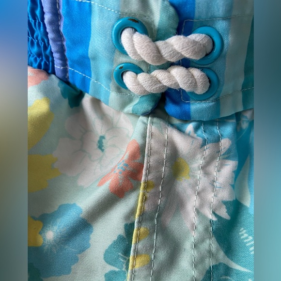 Matilda Jane Oh Boy Swim Short Size 6 Blue Floral Swim Trunk - Picture 6 of 8